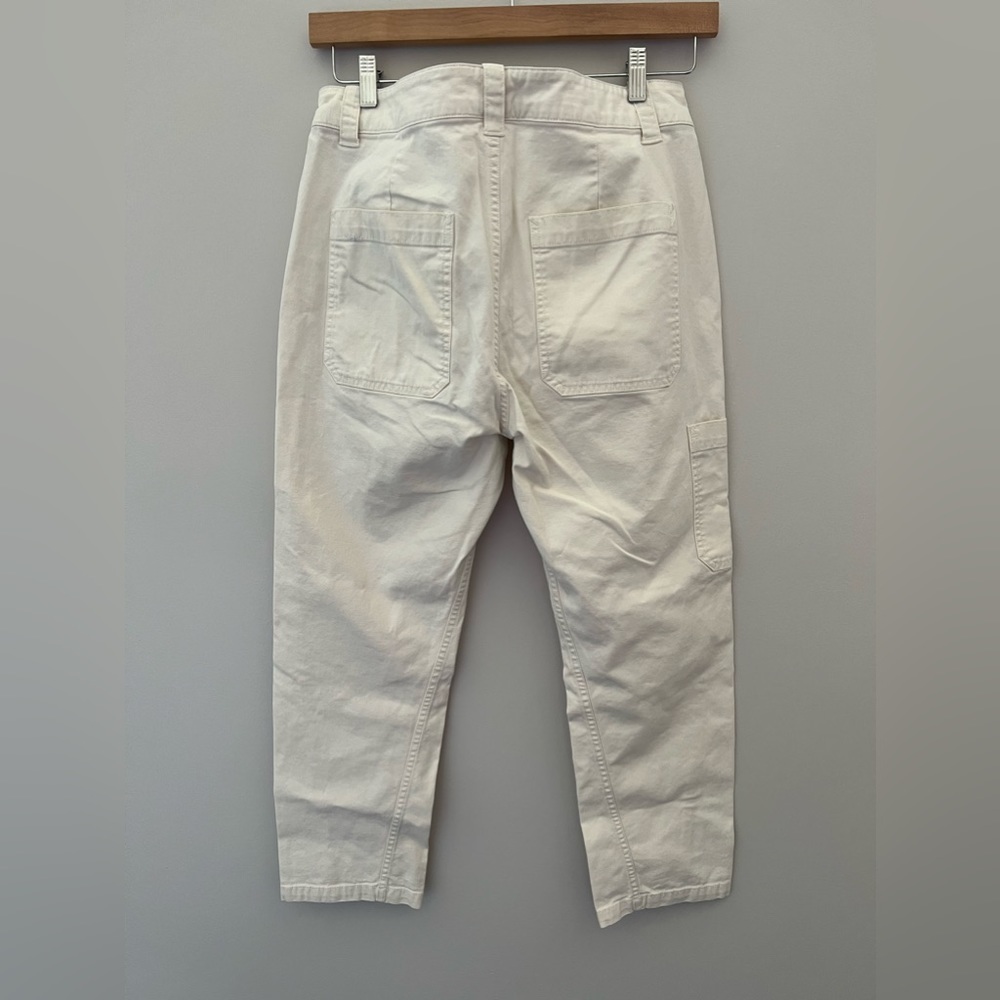 Vince White Straight Seamed Utility Pants Size 10 - Picture 3 of 7